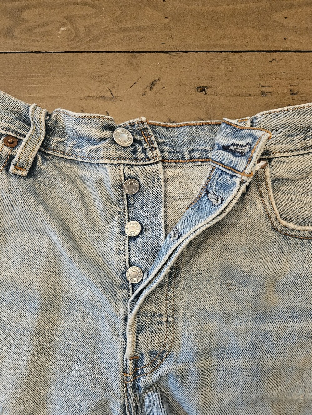 Distressed Levi's Cutoffs - Picture 5 of 8